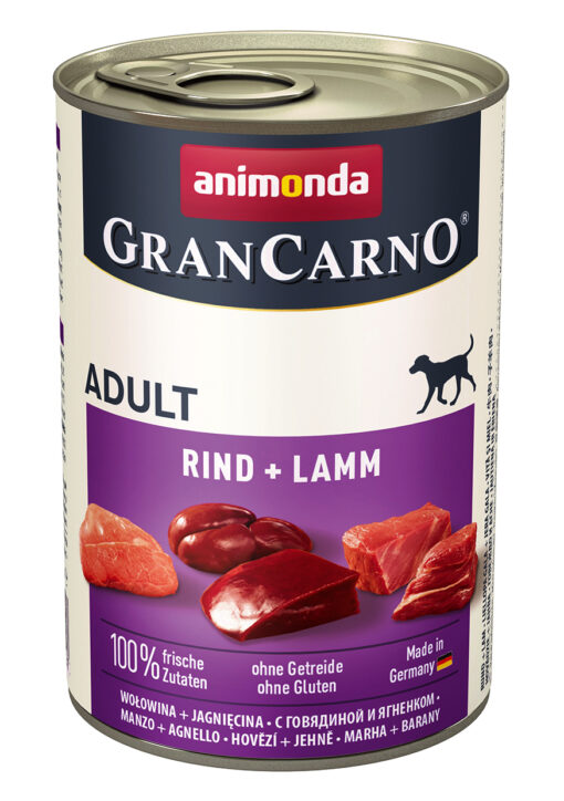 Animonda, Hund, GranCarno Adult mit Rind + Lamm 400g / VE 6
