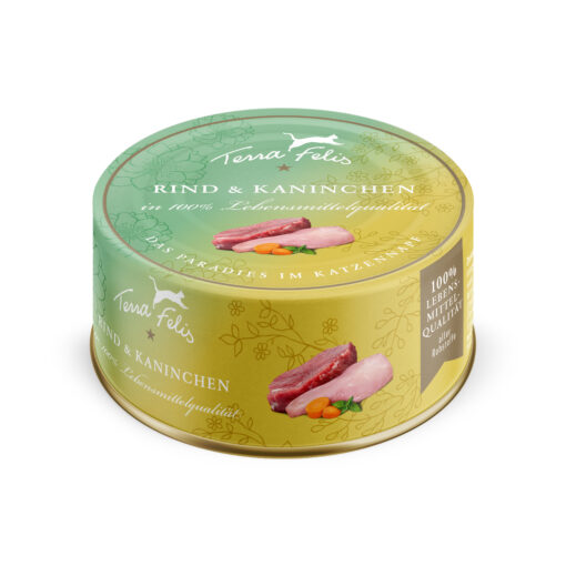 Katze getreidefrei Rind+Kaninchen 80g