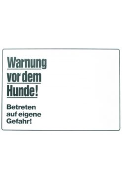 Panneau : Warnung vor dem Hunde