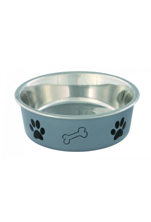 Ecuelle en acier inox, enduit plastique externe, 0,4 l ó14cm Ecuelle en acier inox, enduit plastique externe, 0,4 l ó14cm
