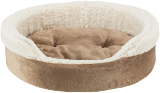 Bett Cosma 85×65cm, dunkelbraun/beige