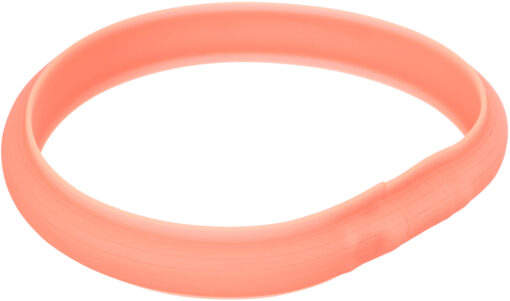 Flash Leuchtband USB, koralle Silikon, L-XL: 70 cm/30 mm