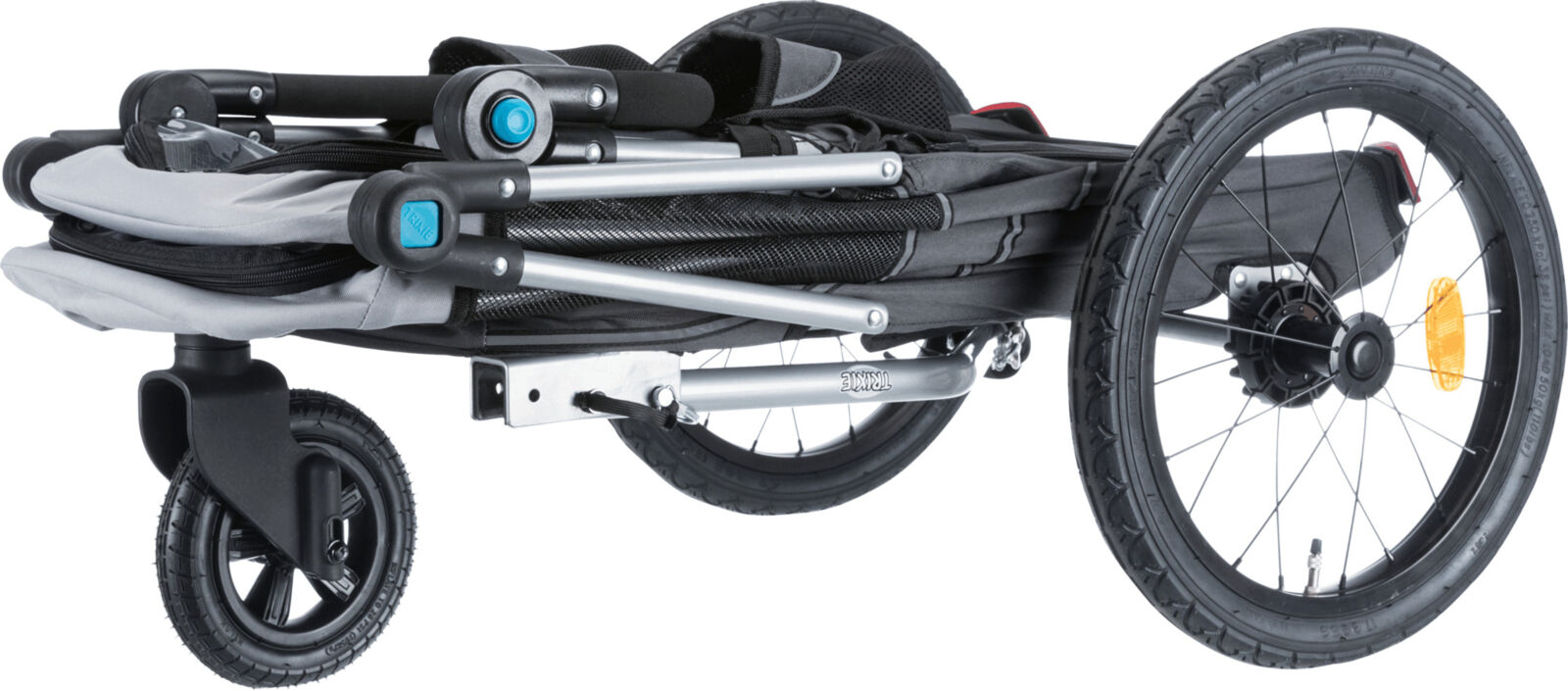 Roulotte de vélo, pliable, L: 74 × 95 × 103/143 cm, gris L: 74×95×103/143 cm, grau Roulotte de vélo, pliable, L: 74 × 95 × 103/143 cm, gris L: 74×95×103/143 cm, grau