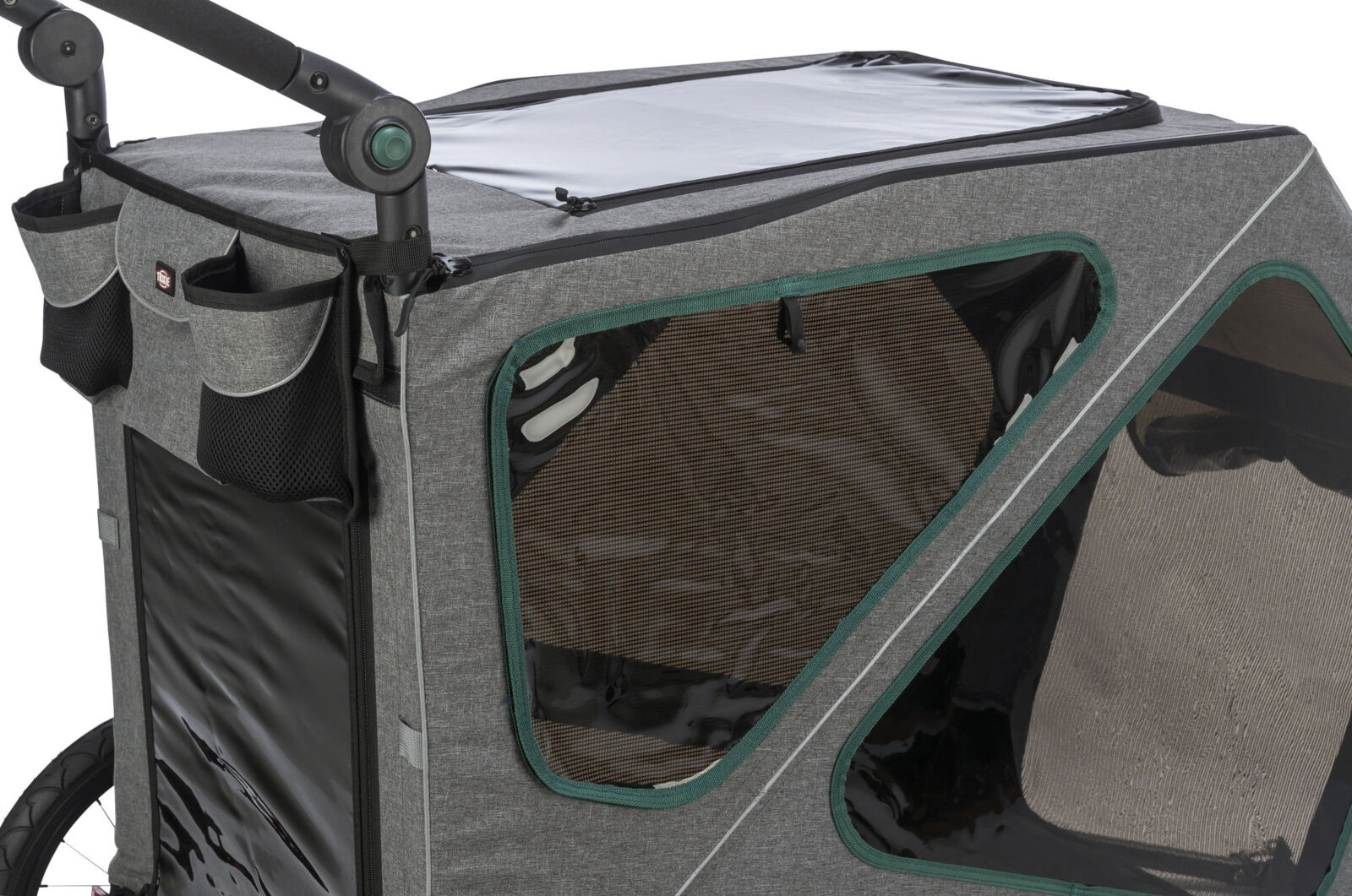 Roulotte de vélo, S: 41,5×59×78/130 cm, gris/sauge Roulotte de vélo, S: 41,5×59×78/130 cm, gris/sauge