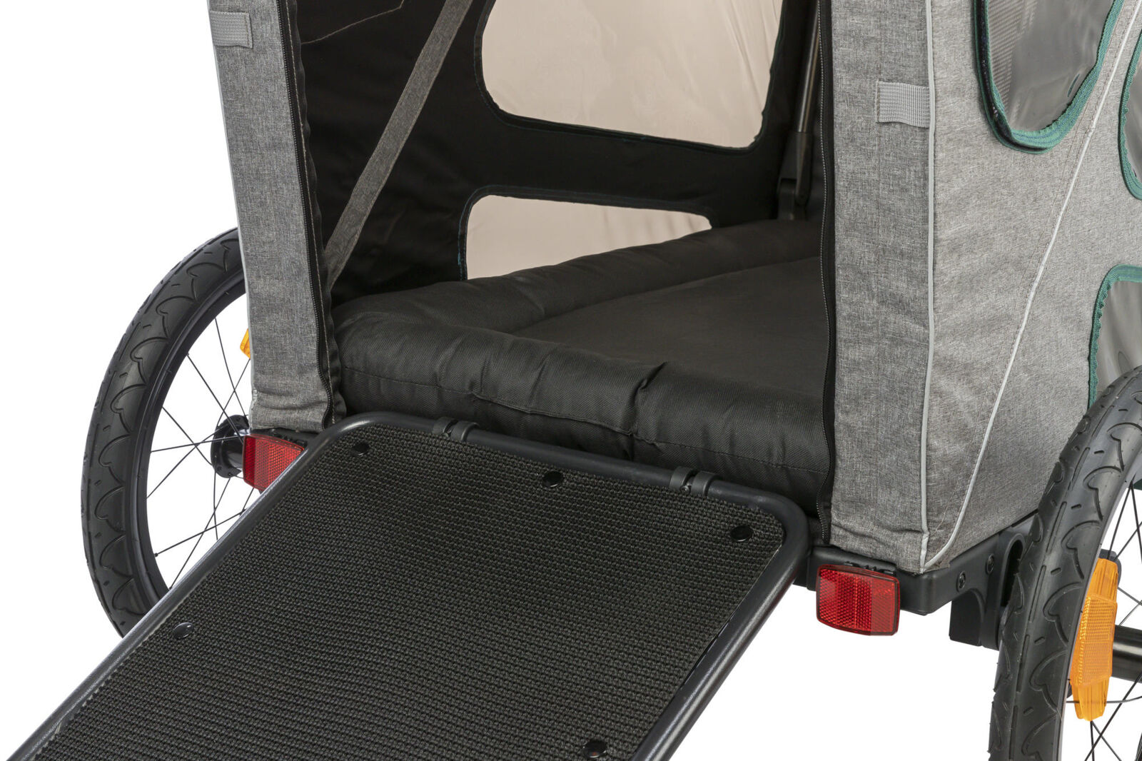 Roulotte de vélo, S: 41,5×59×78/130 cm, gris/sauge Roulotte de vélo, S: 41,5×59×78/130 cm, gris/sauge