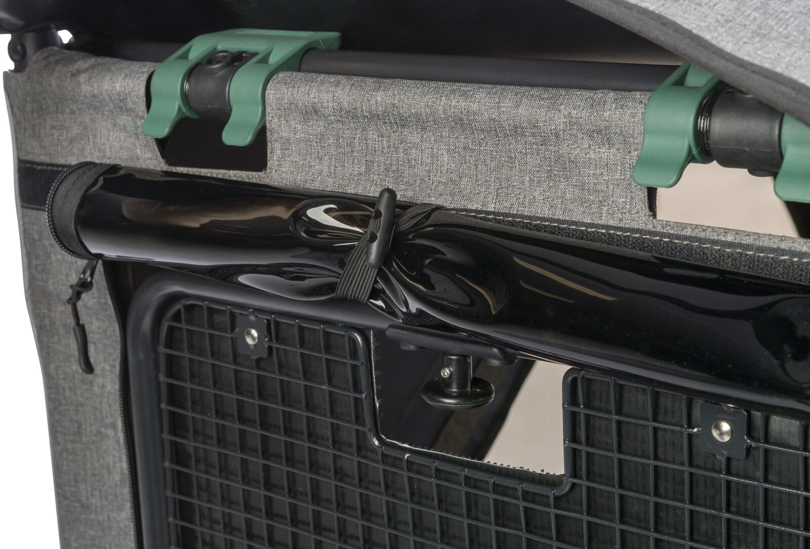 Roulotte de vélo, S: 41,5×59×78/130 cm, gris/sauge Roulotte de vélo, S: 41,5×59×78/130 cm, gris/sauge