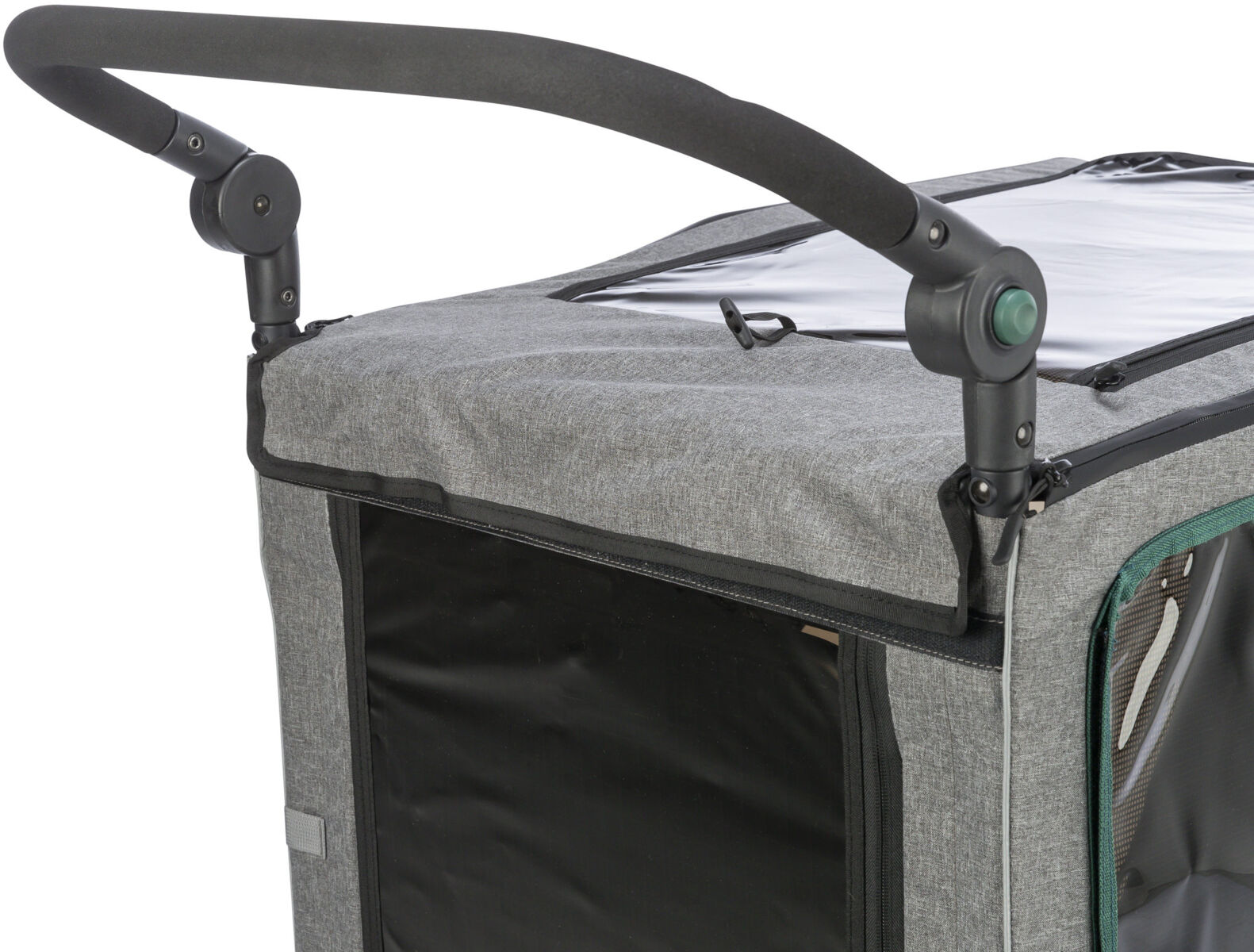 Roulotte de vélo, S: 41,5×59×78/130 cm, gris/sauge Roulotte de vélo, S: 41,5×59×78/130 cm, gris/sauge