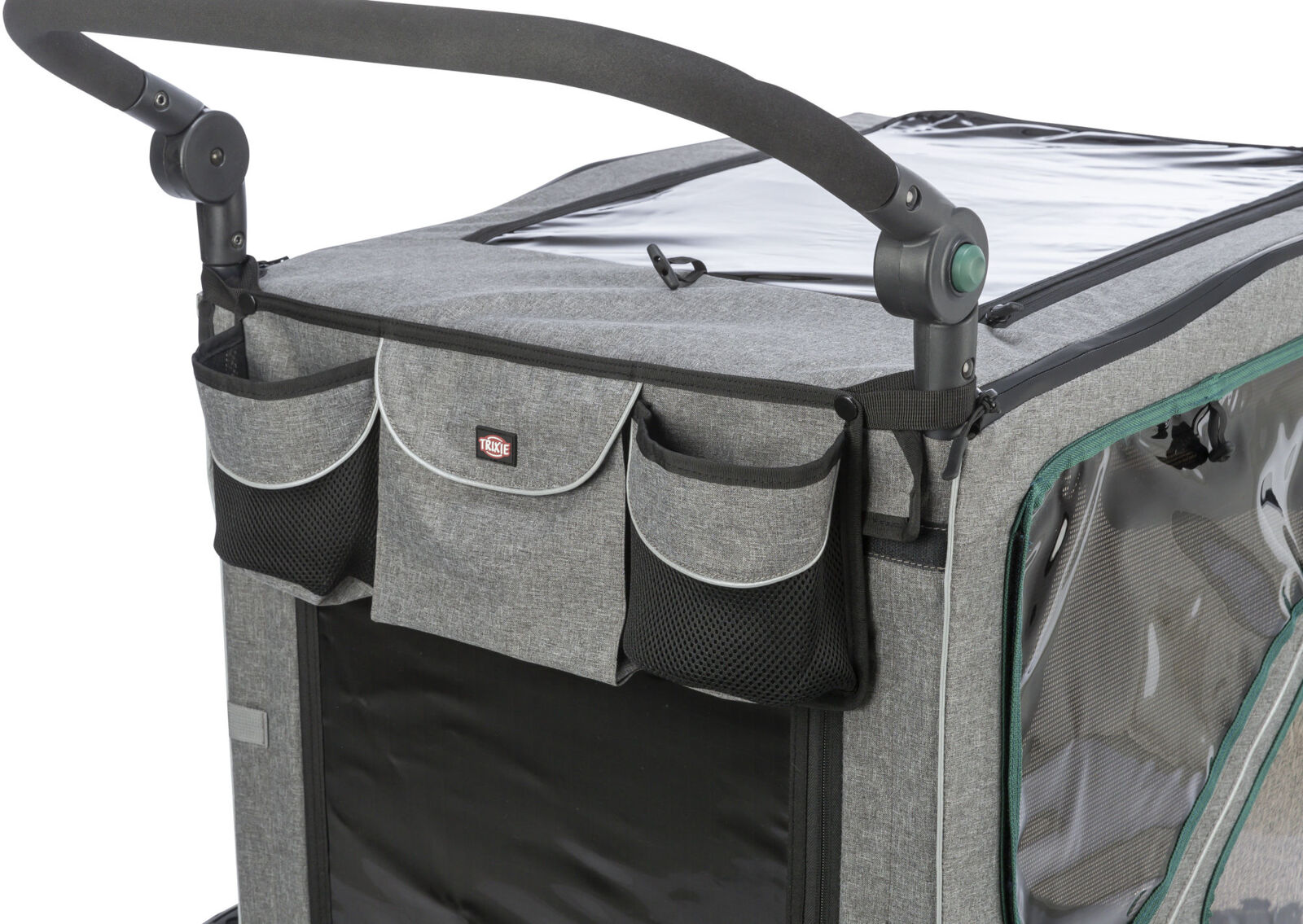 Roulotte de vélo, S: 41,5×59×78/130 cm, gris/sauge Roulotte de vélo, S: 41,5×59×78/130 cm, gris/sauge