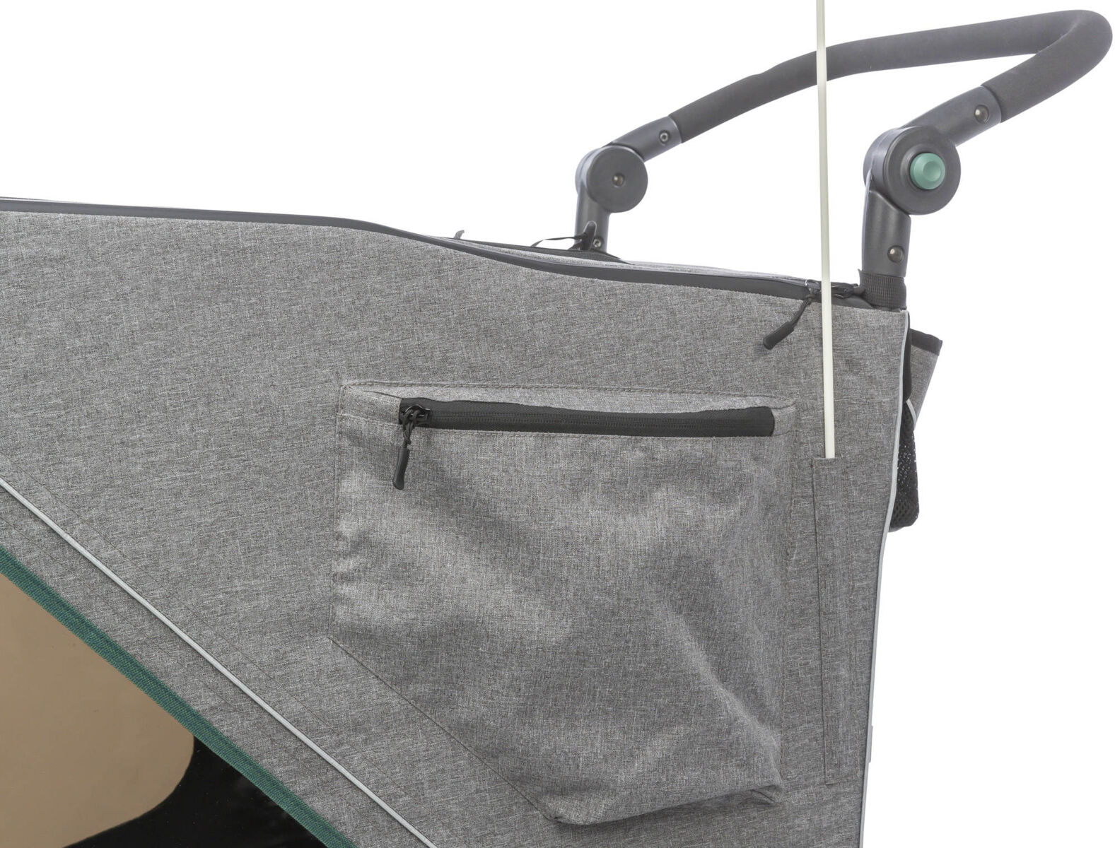 Roulotte de vélo, S: 41,5×59×78/130 cm, gris/sauge Roulotte de vélo, S: 41,5×59×78/130 cm, gris/sauge