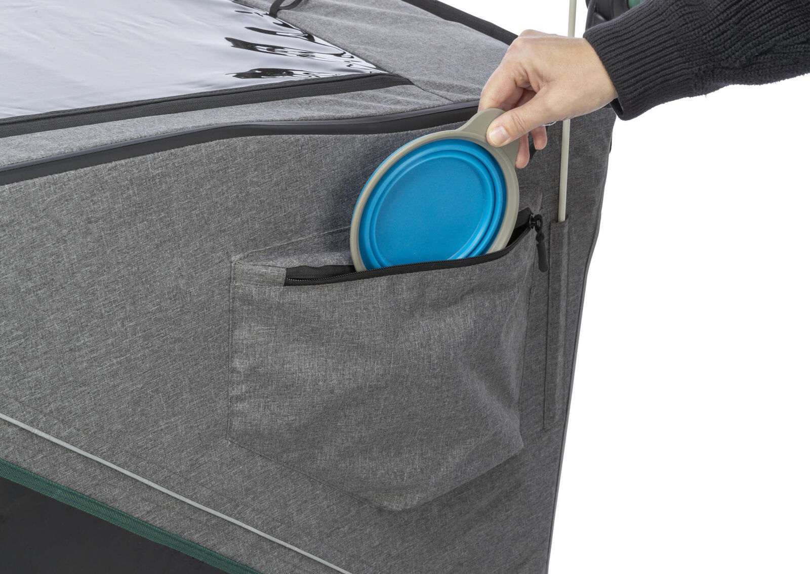 Roulotte de vélo, S: 41,5×59×78/130 cm, gris/sauge Roulotte de vélo, S: 41,5×59×78/130 cm, gris/sauge