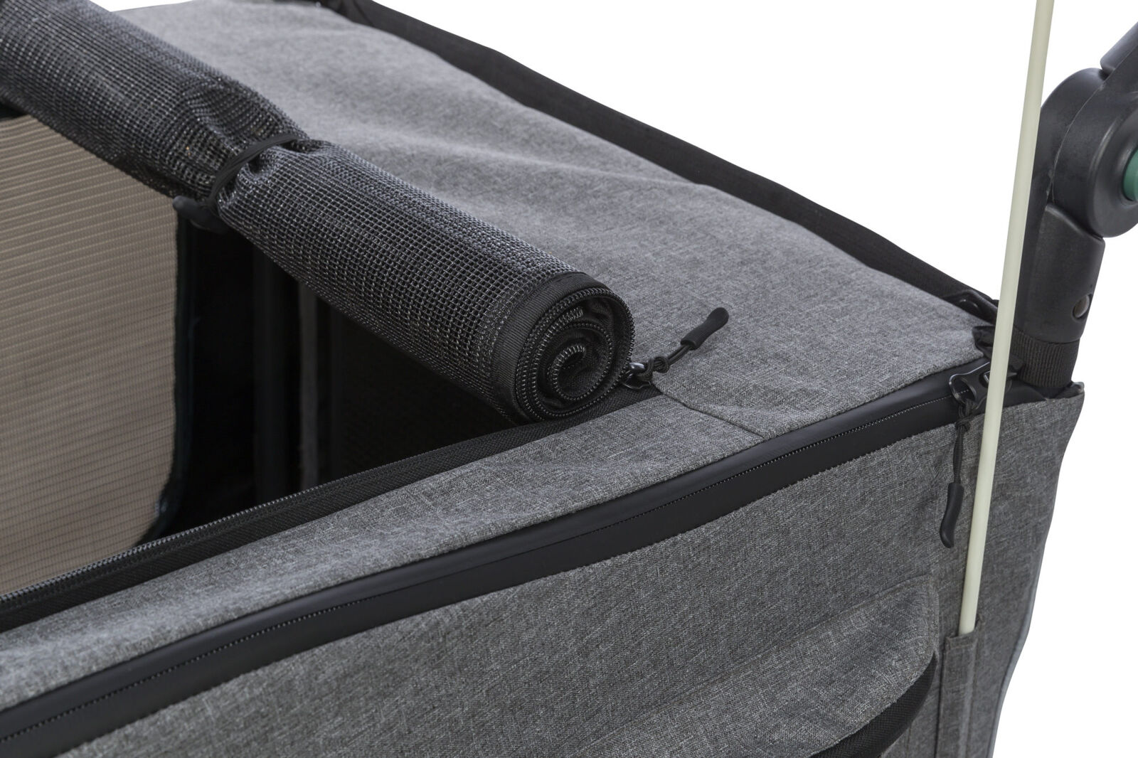 Roulotte de vélo, S: 41,5×59×78/130 cm, gris/sauge Roulotte de vélo, S: 41,5×59×78/130 cm, gris/sauge