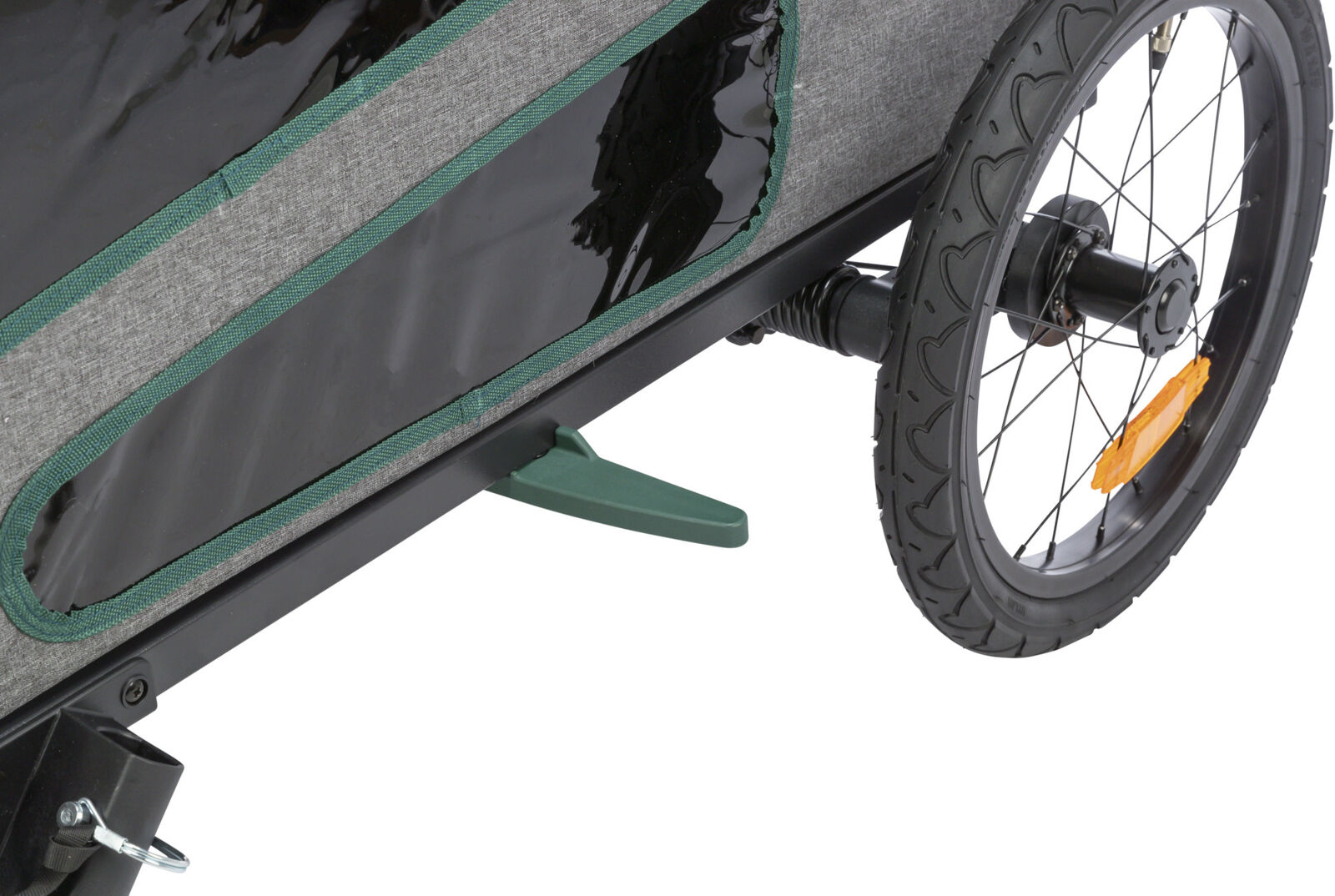 Roulotte de vélo, S: 41,5×59×78/130 cm, gris/sauge Roulotte de vélo, S: 41,5×59×78/130 cm, gris/sauge