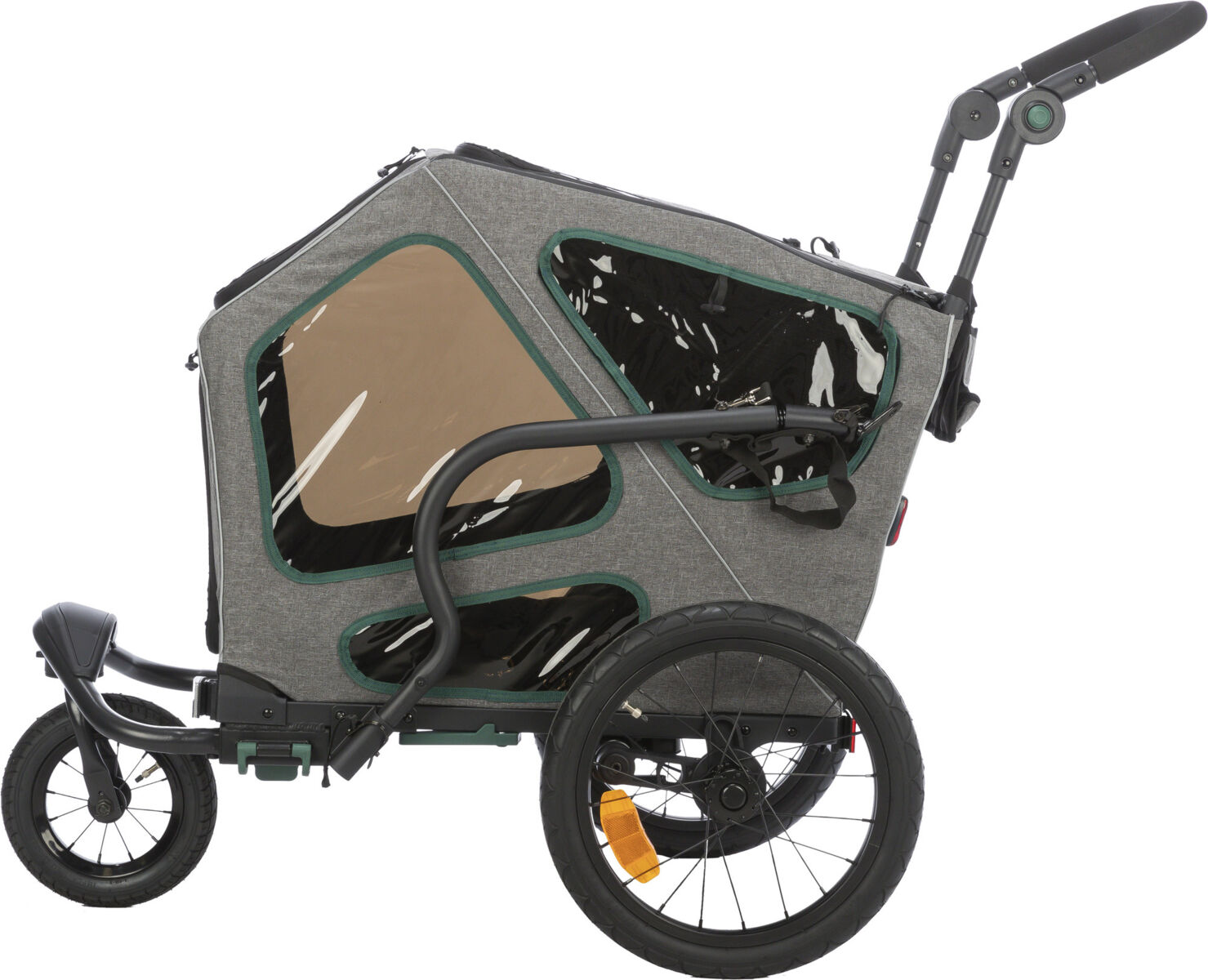 Roulotte de vélo, S: 41,5×59×78/130 cm, gris/sauge Roulotte de vélo, S: 41,5×59×78/130 cm, gris/sauge