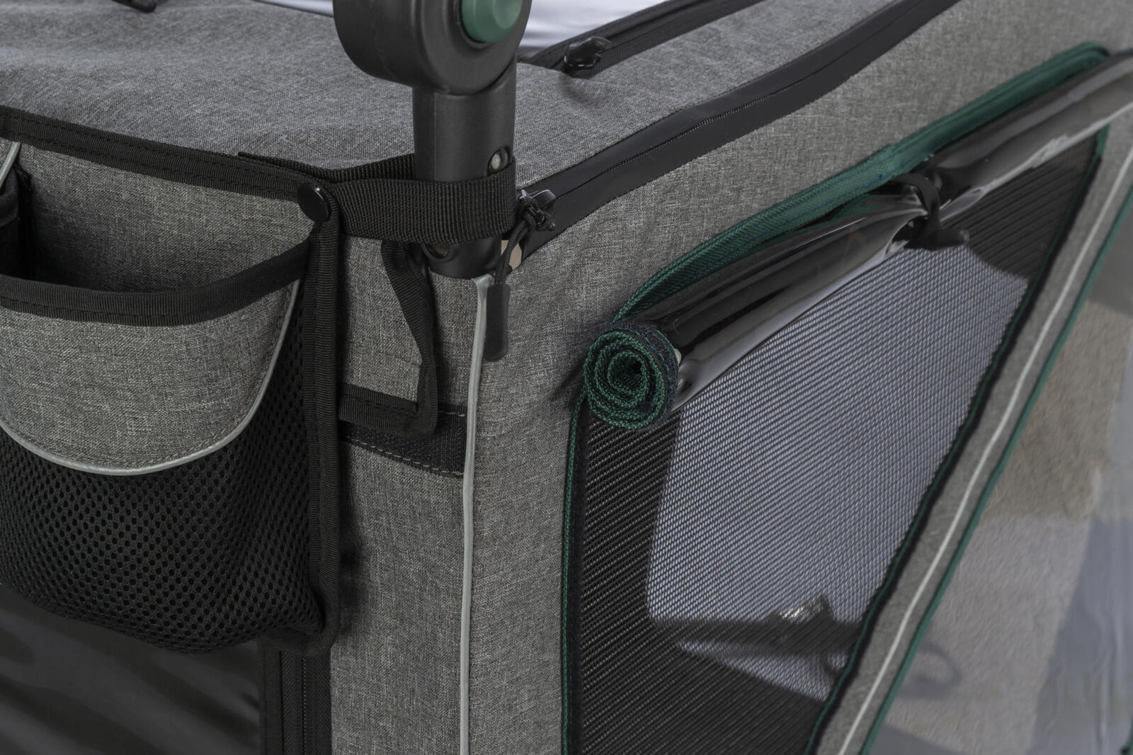 Roulotte de vélo, S: 41,5×59×78/130 cm, gris/sauge Roulotte de vélo, S: 41,5×59×78/130 cm, gris/sauge