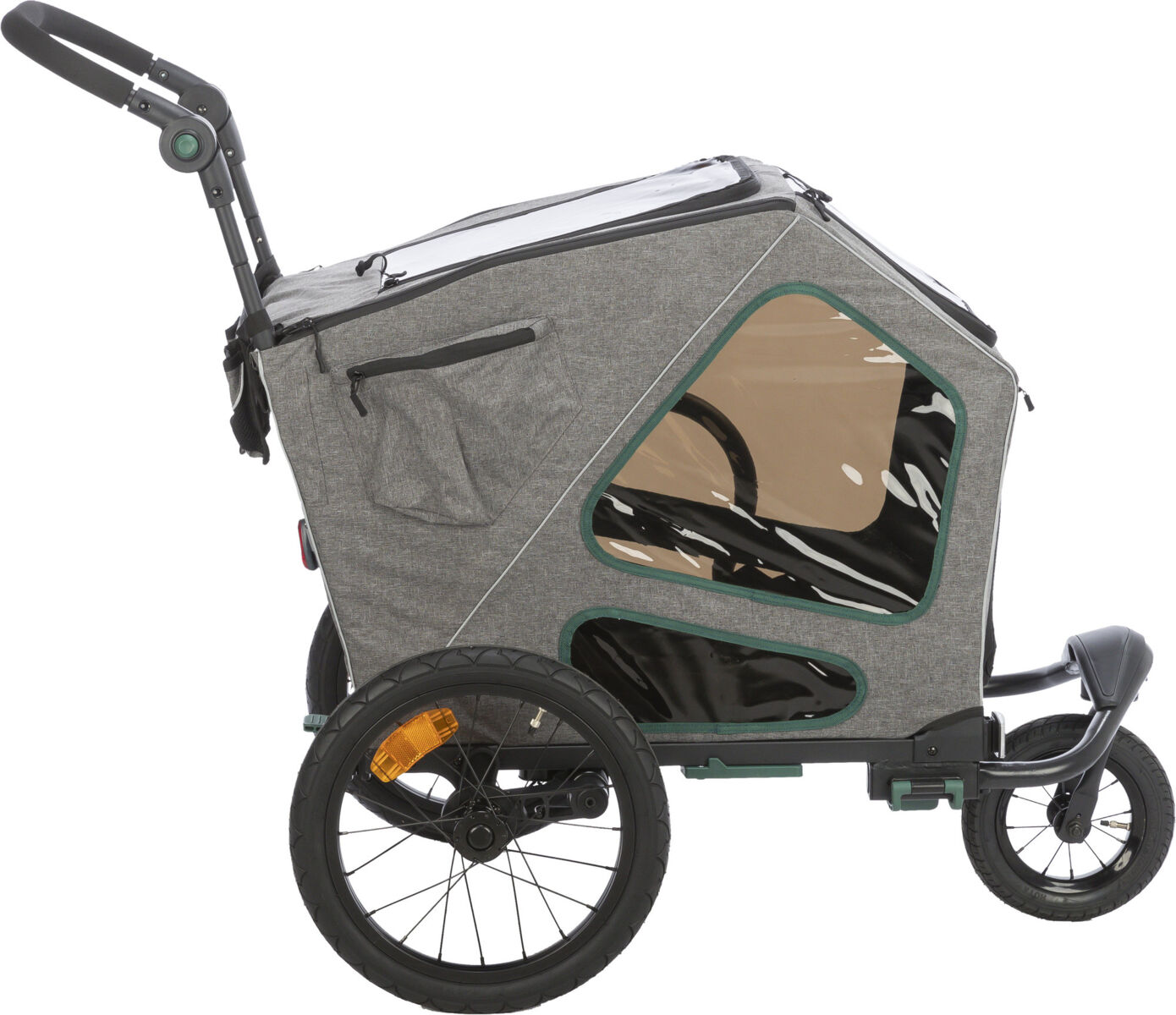Roulotte de vélo, S: 41,5×59×78/130 cm, gris/sauge Roulotte de vélo, S: 41,5×59×78/130 cm, gris/sauge
