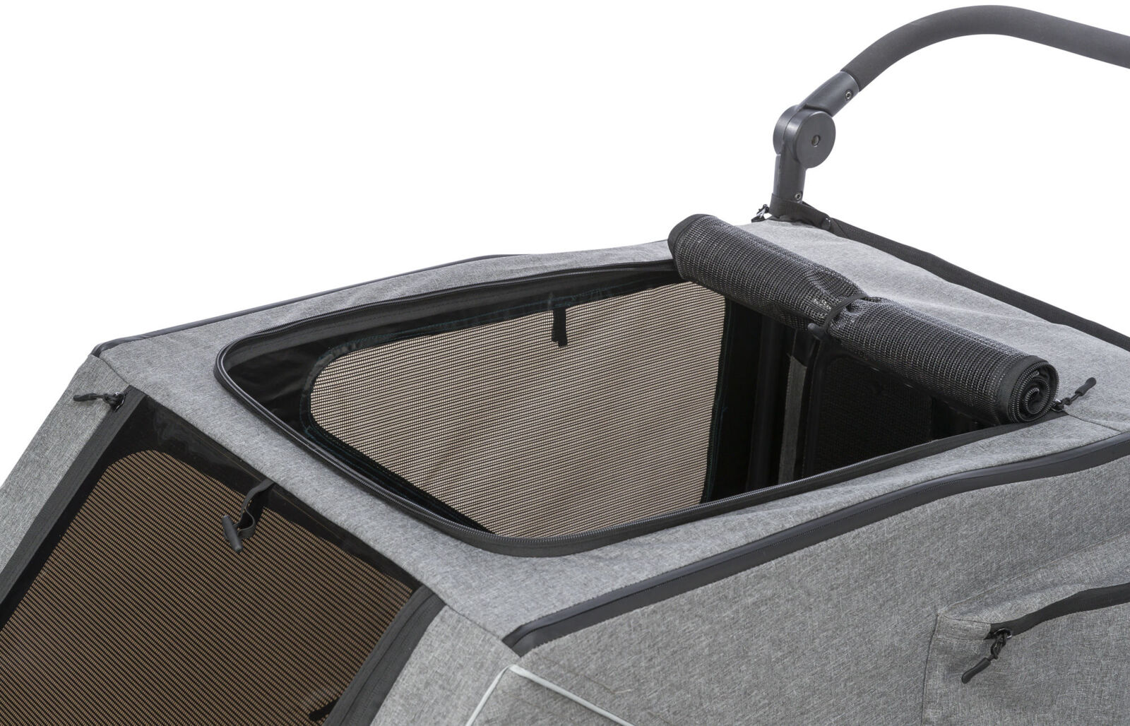 Roulotte de vélo, S: 41,5×59×78/130 cm, gris/sauge Roulotte de vélo, S: 41,5×59×78/130 cm, gris/sauge