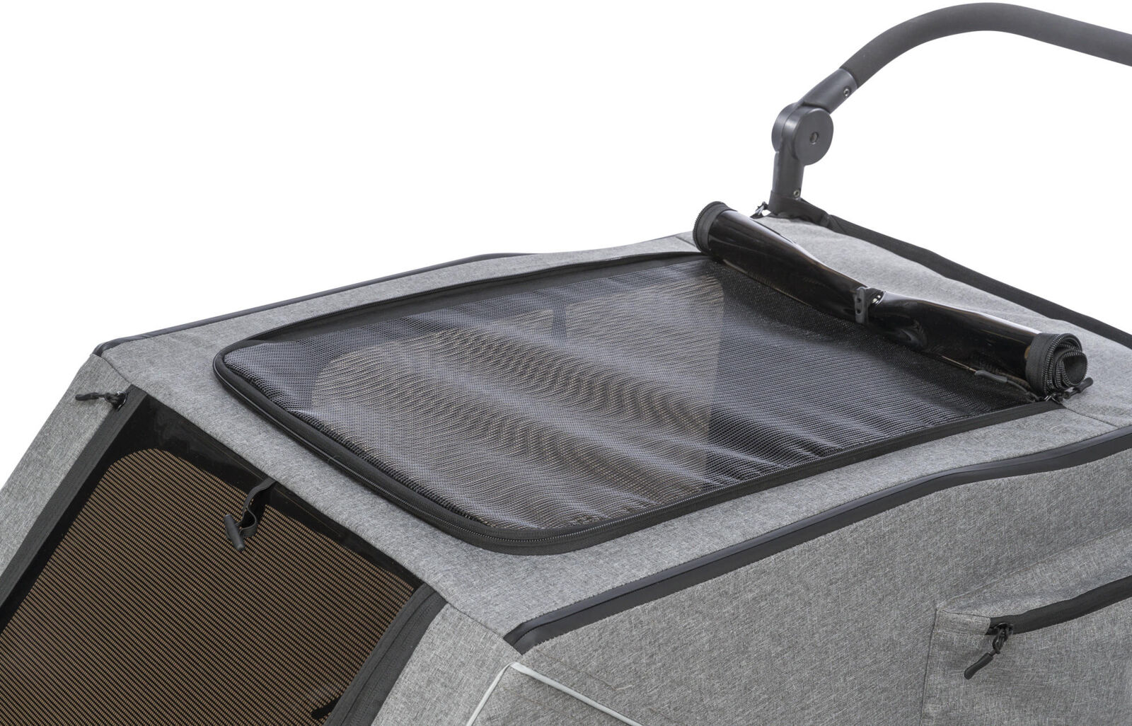 Roulotte de vélo, S: 41,5×59×78/130 cm, gris/sauge Roulotte de vélo, S: 41,5×59×78/130 cm, gris/sauge