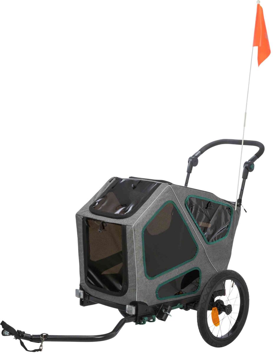 Roulotte de vélo, S: 41,5×59×78/130 cm, gris/sauge Roulotte de vélo, S: 41,5×59×78/130 cm, gris/sauge