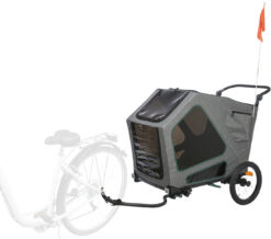 Alternative view of Roulotte de vélo, L: 55,5×77×105/147 cm, gris/sauge