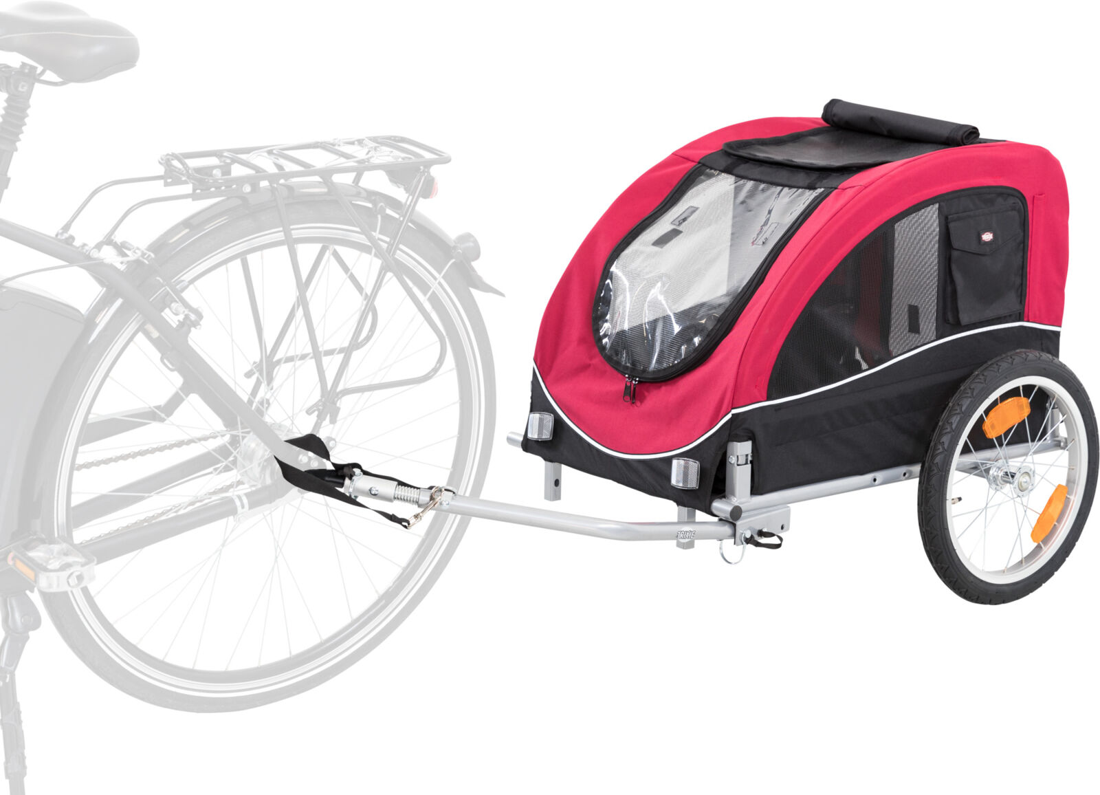Roulotte de vélo, noir/rouge M: 63×68×75/137 cm Roulotte de vélo, noir/rouge M: 63×68×75/137 cm