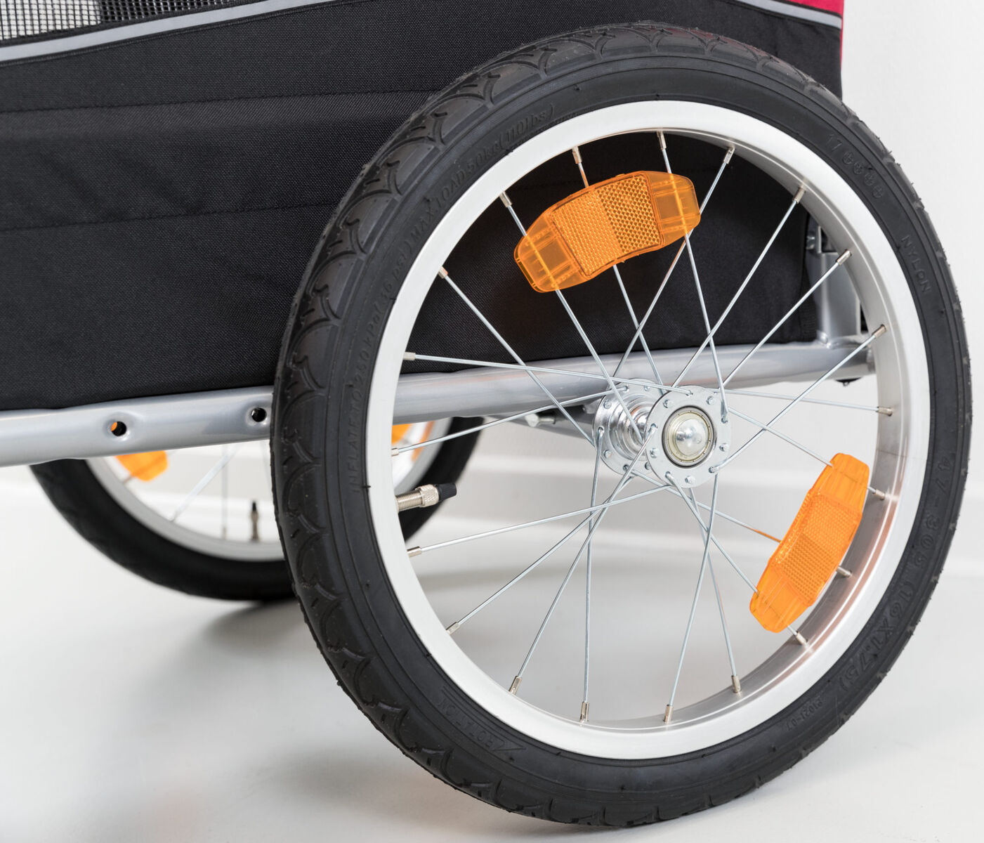 Roulotte de vélo, noir/rouge M: 63×68×75/137 cm Roulotte de vélo, noir/rouge M: 63×68×75/137 cm