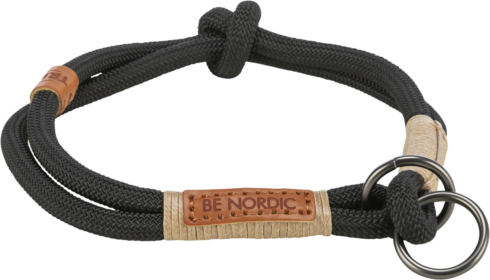 BE NORDIC collier semi-étrangleur, L-XL: 55cm/ø 13 mm, noir/ BE NORDIC collier semi-étrangleur, L-XL: 55cm/ø 13 mm, noir/