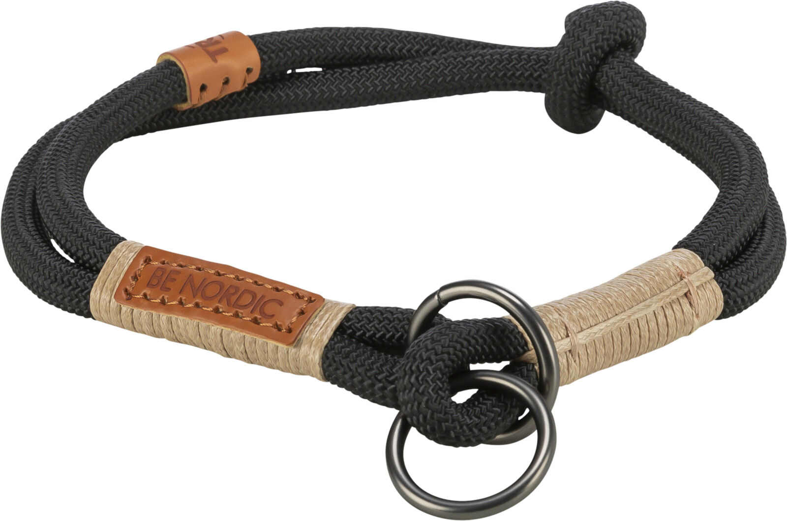 BE NORDIC collier semi-étrangleur, L-XL: 55cm/ø 13 mm, noir/ BE NORDIC collier semi-étrangleur, L-XL: 55cm/ø 13 mm, noir/