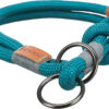 BE NORDIC Zug-Stopp-Halsband, petrol/hellgrau