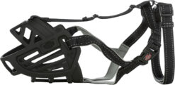 Muselière Muzzle Flex, silicone, M, noir