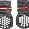 Chaussettes pour chien, anti-dérapant, S-M, gris