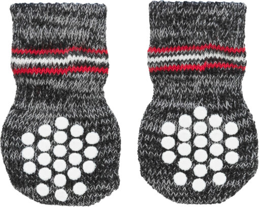 Hundesocken, Anti-Rutsch 2 Stück, S-M, grau