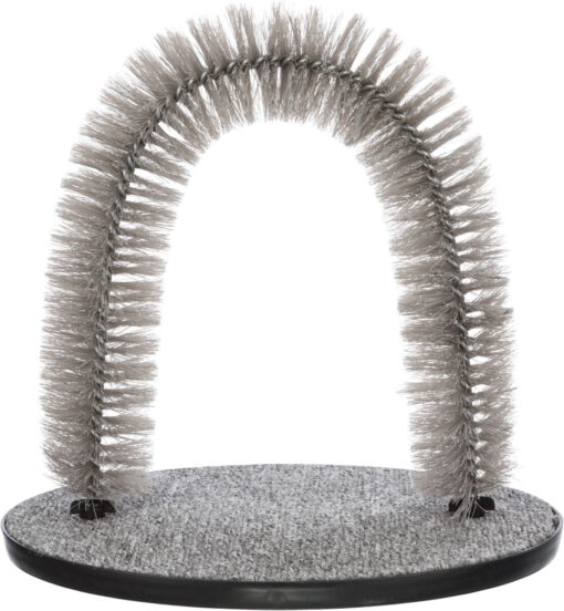 Massage- und Fellpflegebogen, Katze, 36×33cm, grau