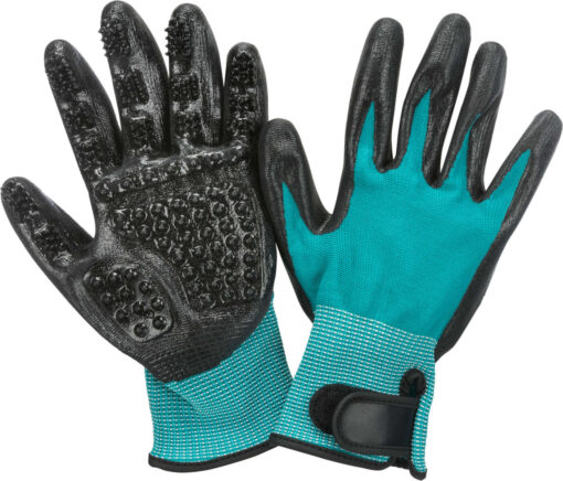 Fellpflege-Handschuhe, 1 Paar, Nylon/Gummi, 16×23cm