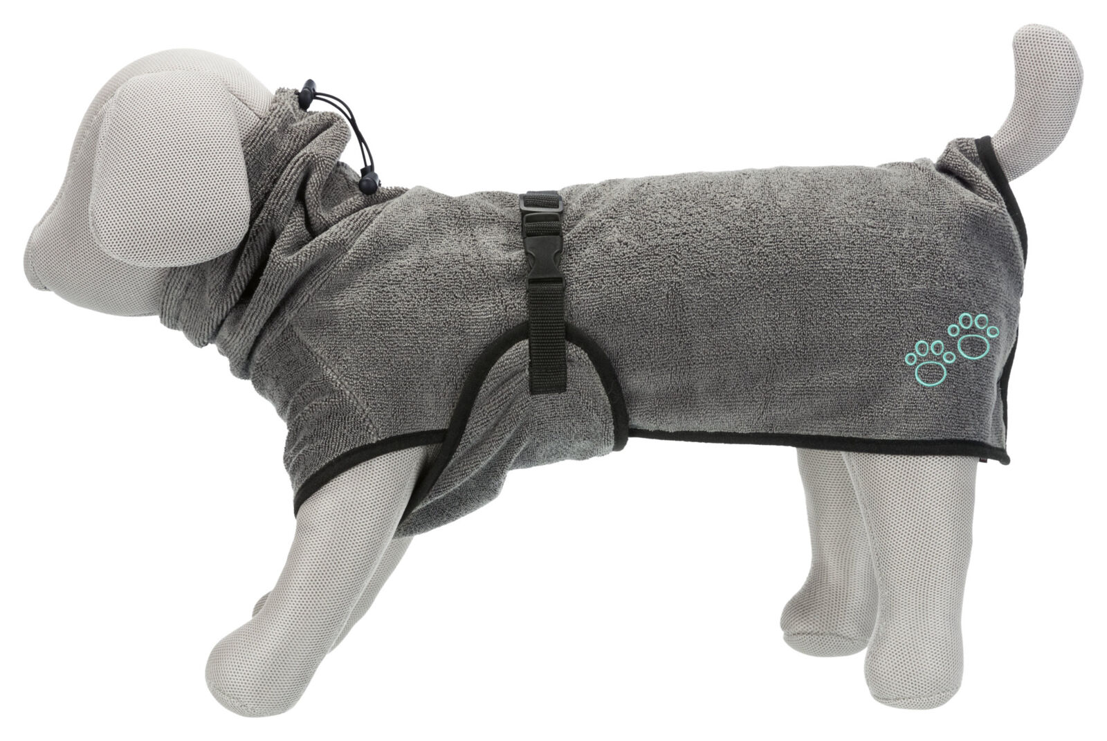 Peignoir de bain pour chien, en tissu éponge, L: 60cm, gris Frottee, L: 60cm, grau Peignoir de bain pour chien, en tissu éponge, L: 60cm, gris Frottee, L: 60cm, grau