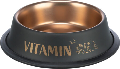 BE NORDIC Napf, Edelstahl/Gummi, schwarz/bronze 0,45 l/ø 19cm
