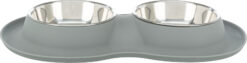 Alternative view of Napf-Set, Silikon/Edelstahl, 2×0,4 l/40×5×23cm, grau
