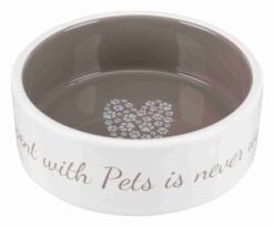 Ecuelle céramique Pet's Home, crème/taupe
