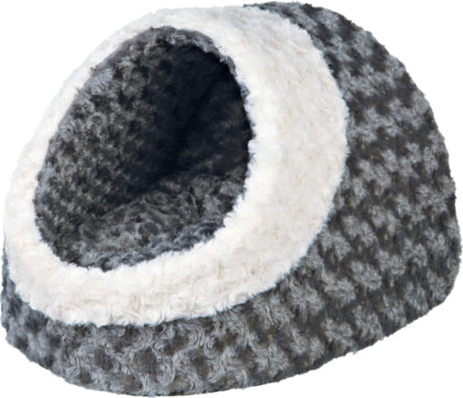 Abri douillet Kaline, 41×35×26cm, gris/crème