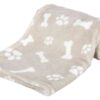 Couverture Kenny, en peluche, 75×50cm, beige