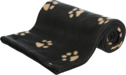 Couverture en fibre pol. "Barney" noir av.pat.