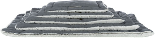 Liegematte Farello, Plüsch/Webstoff, weiss-grau/grau 130×85cm