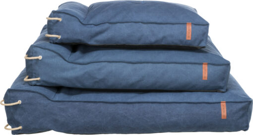 BE NORDIC coussin Föhr, avec rebord, 120×90cm, bleu foncé 120×90cm