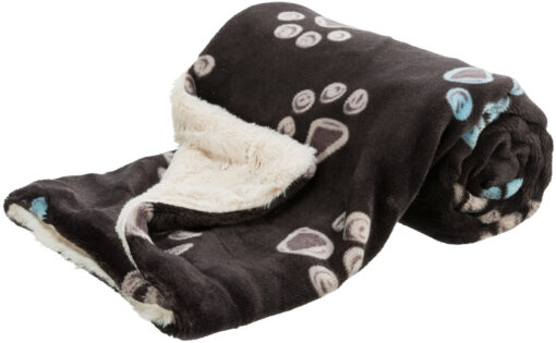 Decke Jimmy, Softplüsch 100×70cm, taupe/beige