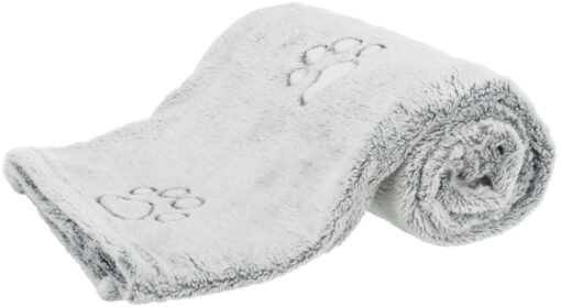Decke Nando, Softfleece 100×70cm, hellgrau