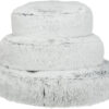 Coussin Harvey, rond, ø 80cm, blanc-noir