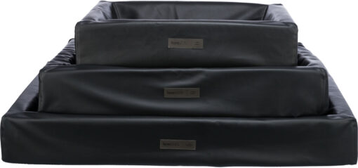 Vital lit Remo, angulaire, en similicuir, 90×70cm, noir 90×70cm