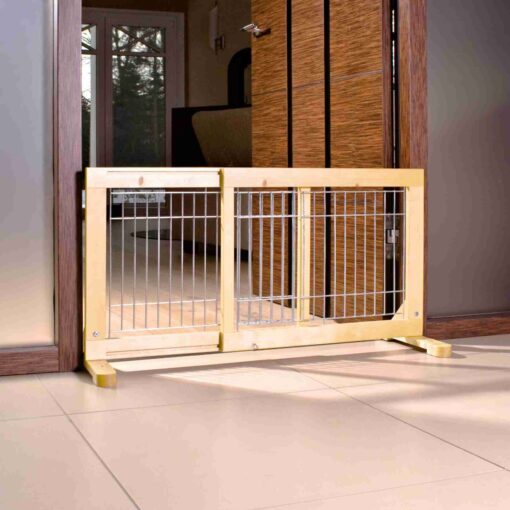 Hundeabsperrgitter, Birke, 63-108x50x31cm