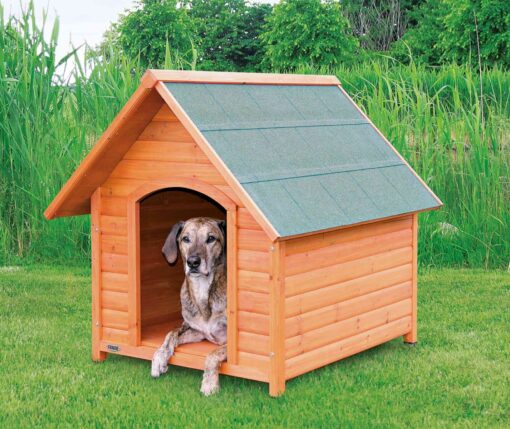 natura Niche pour chiens avec toit à deux pentes, L 96x105x112cm, 2 Kartons