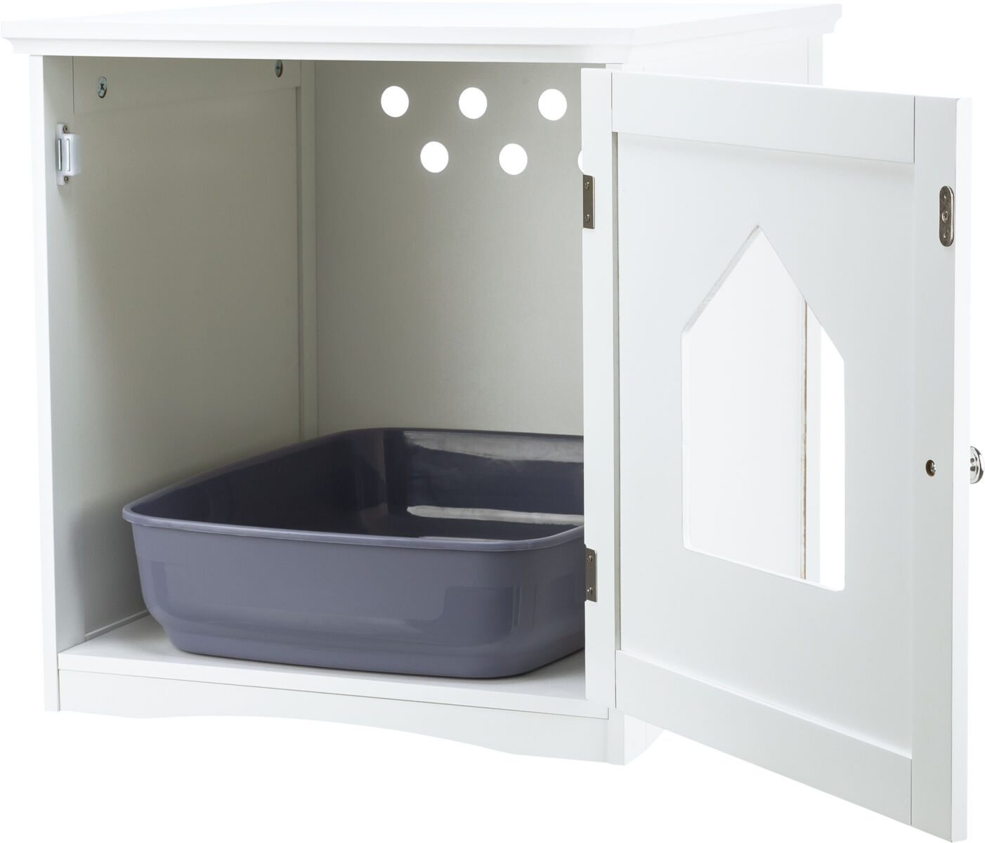 Katzenhaus für Katzentoilette, weiss 49x51x51cm Katzenhaus für Katzentoilette, weiss 49x51x51cm