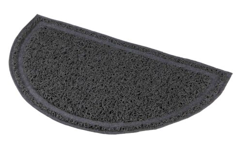Tapis pour bac à litière, semi-circulaire, en PVC, anthracit 41x25cm